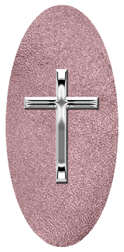 DG5000-510-SL-SH-OR Silver Single Cross Shimmer Orchid